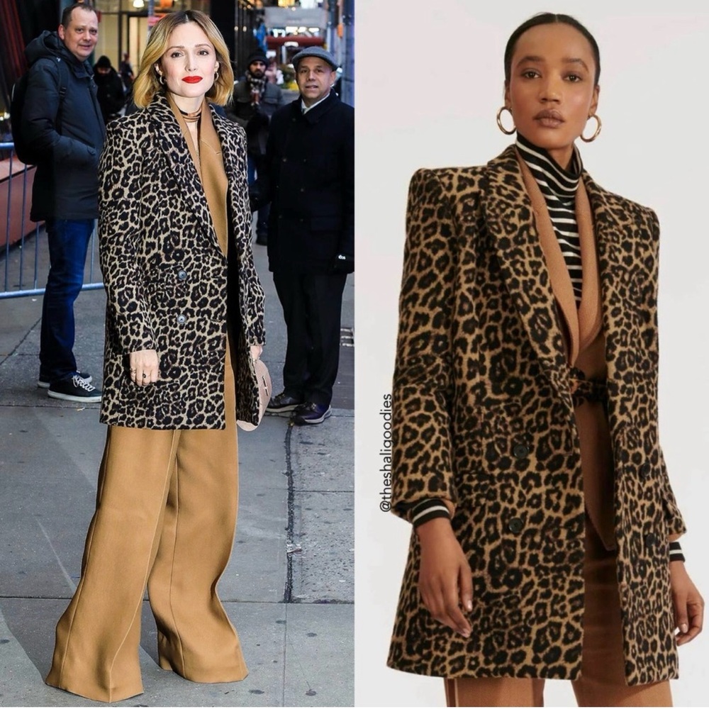 VERONICA BEARD - Senna Leopard Print Dickey Coat EUC - Size 4 - Picture 2 of 7